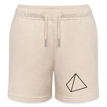 Schwarzer Tetraeder - Kinder Organic Joggingshorts Mini Bolter von Stanley/Stella - Natur - Vorne
