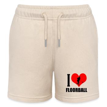 Floorball Ballsport Innebandy Unihockey - Kinder Organic Joggingshorts Mini Bolter von Stanley/Stella - Natur - Vorne