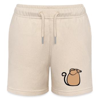 Maus Mäuschen Süße Kleine Ratte Nager Freundlich - Kinder Organic Joggingshorts Mini Bolter von Stanley/Stella - Natur - Vorne