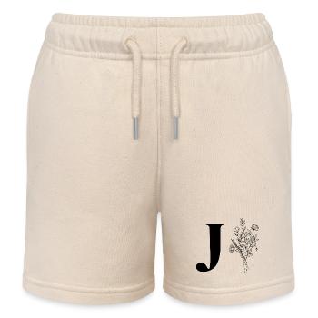 Minimalistische Blumen - Kinder Organic Joggingshorts Mini Bolter von Stanley/Stella - Natur - Vorne
