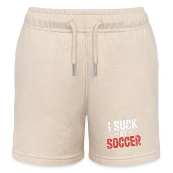 I Suck At Soccer 13 - Kinder Organic Joggingshorts Mini Bolter von Stanley/Stella - Natur - Vorne
