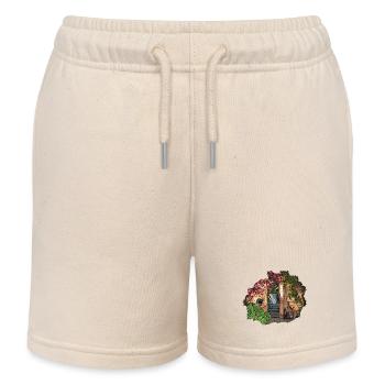 Schwarze Katzen - Kinder Organic Joggingshorts Mini Bolter von Stanley/Stella - Natur - Vorne