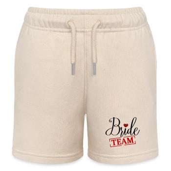 Team Bride Heart Hen - Kids Organic Sweat Shorts by Stanley/Stella - soft Ecru - Front