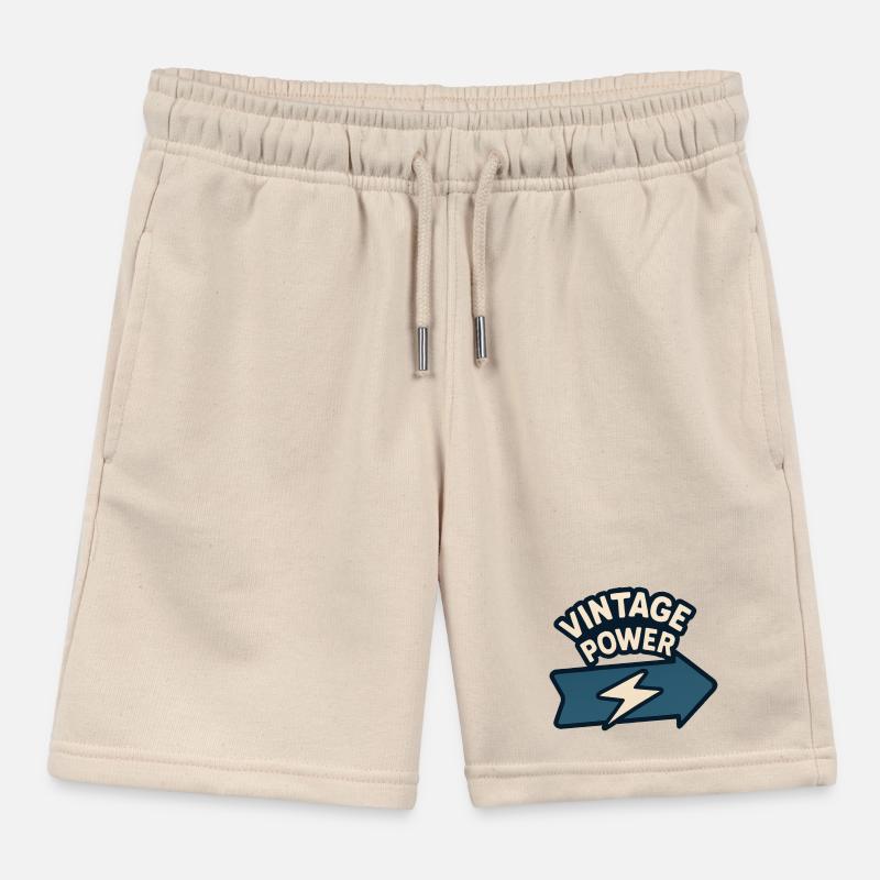 Stylized Arrow & Lightning Kids Organic Sweat Shorts by Stanley/Stella