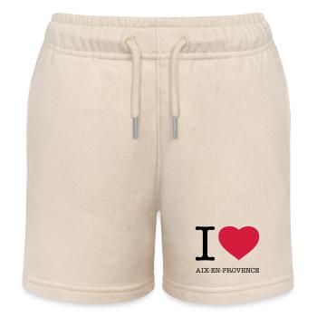 I LOVE AIX-EN-PROVENCE France Frankreich - Kinder Organic Joggingshorts Mini Bolter von Stanley/Stella - Natur - Vorne