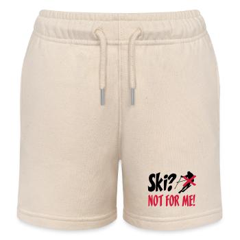 I hate skis - Kids Organic Sweat Shorts by Stanley/Stella - soft Ecru - Front