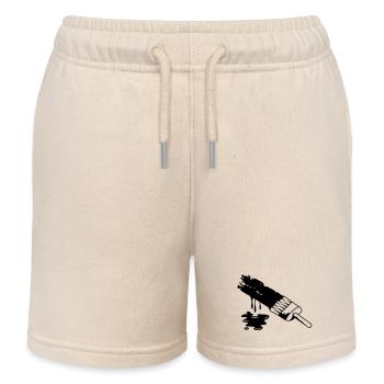 Pinsel mit tropfender Farbe - Kinder Organic Joggingshorts Mini Bolter von Stanley/Stella - Natur - Vorne