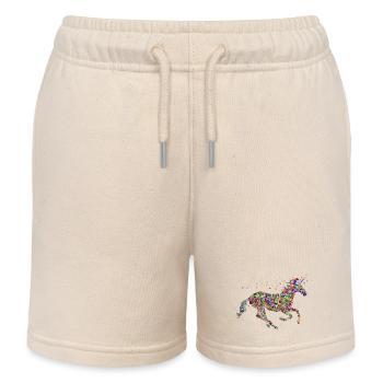 Einhorn - Kinder Organic Joggingshorts Mini Bolter von Stanley/Stella - Natur - Vorne