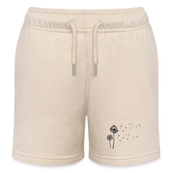 Beau pissenlit, ;) ludique et aéré - Short de jogging enfant bio Stanley/Stella - écru doux - Devant