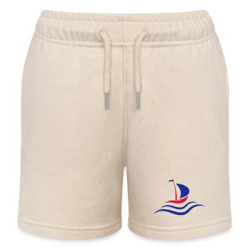 Segelboot - Kinder Organic Joggingshorts Mini Bolter von Stanley/Stella - Natur - Vorne