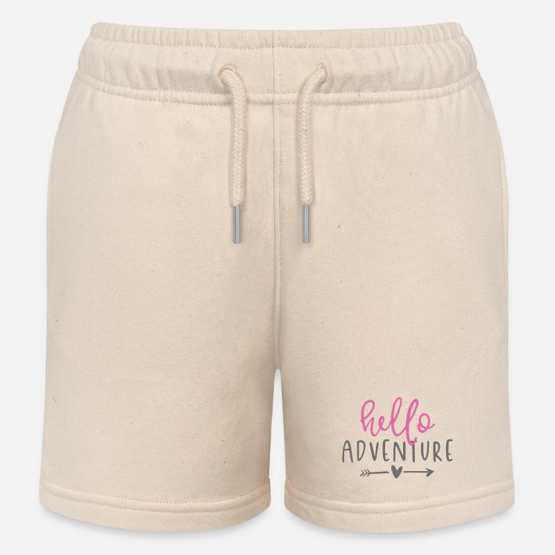 Design d'aventure  - Short de jogging enfant bio Stanley/Stella - écru doux