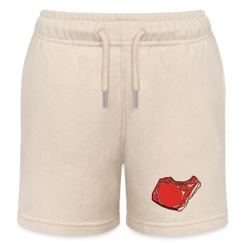Steak Zeichnung - Kinder Organic Joggingshorts Mini Bolter von Stanley/Stella - Natur - Vorne
