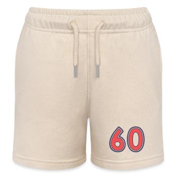 60. 60 YEARS. 60th ANNIVERSARY - Kids Organic Sweat Shorts by Stanley/Stella - soft Ecru - Front