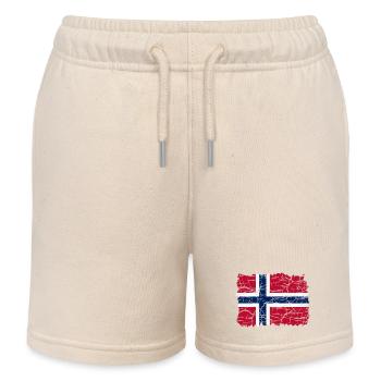 Style grunge du drapeau de la Norvège - Short de jogging enfant bio Stanley/Stella - écru doux - Devant