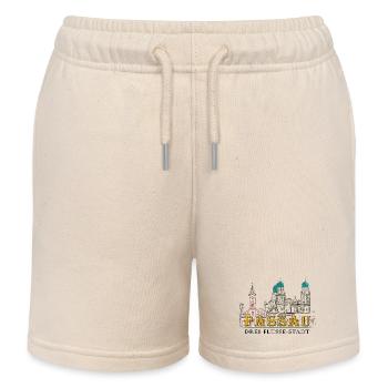 Passau Donaublick, Bayern, Deutschland, Zeichnung - Kinder Organic Joggingshorts Mini Bolter von Stanley/Stella - Natur - Vorne
