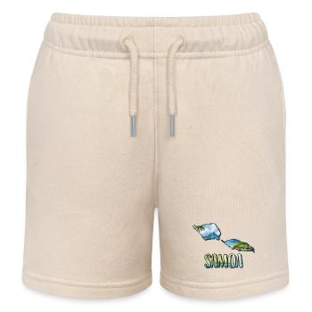 Aquarell Landkarte Samoa - Kinder Organic Joggingshorts Mini Bolter von Stanley/Stella - Natur - Vorne