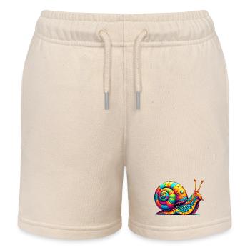 Schnecke - Kinder Organic Joggingshorts Mini Bolter von Stanley/Stella - Natur - Vorne