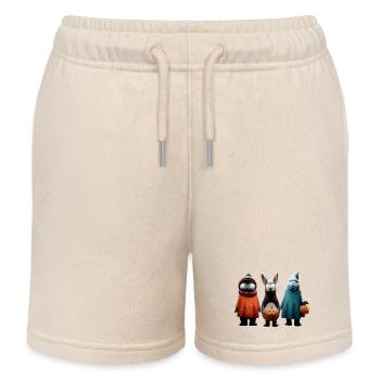 Gruseliges Süßes oder Saures – Halloween Wooligans - Kinder Organic Joggingshorts Mini Bolter von Stanley/Stella - Natur - Vorne