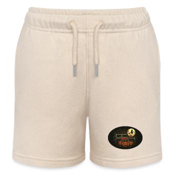 Halloween Verteidiger mit Kürbissen und Hexe - Kinder Organic Joggingshorts Mini Bolter von Stanley/Stella - Natur - Vorne