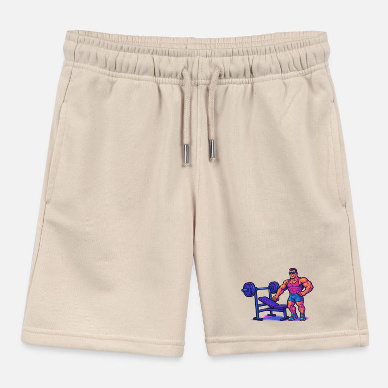 Bodybuilder Gym Comic Kinder Organic Joggingshorts Mini Bolter von Stanley/Stella