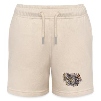 Golden Blossoms Ornaments Contrast - Kids Organic Sweat Shorts by Stanley/Stella - soft Ecru - Front