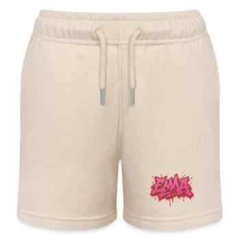 Graffiti EMMA Geschenk Idealdruck - Kinder Organic Joggingshorts Mini Bolter von Stanley/Stella - Natur - Vorne