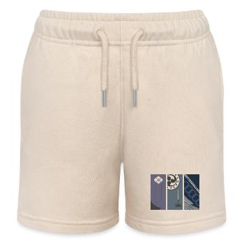 Echos von Edo – Moderne japanische Kunst - Kinder Organic Joggingshorts Mini Bolter von Stanley/Stella - Natur - Vorne
