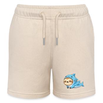 Costume de dessin animé de paresseux mignon, Carnaval du Brésil - Short de jogging enfant bio Stanley/Stella - écru doux - Devant