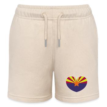 Drapeau du cœur de l’Arizona - Short de jogging enfant bio Stanley/Stella - écru doux - Devant