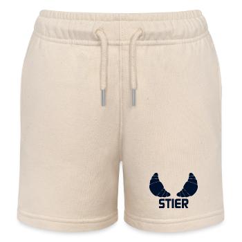 Sternzeichen Stier Croissants - Kinder Organic Joggingshorts Mini Bolter von Stanley/Stella - Natur - Vorne
