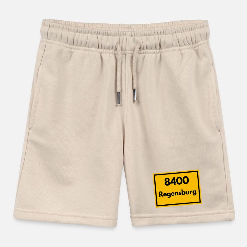 OLD POSTCODE ZIP CODE RETRO 8400 REGENSBURG Kids Organic Sweat Shorts by Stanley/Stella