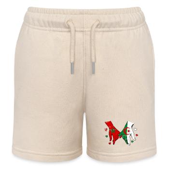 Marokko Algerien Flaggen Händehalten used - Kinder Organic Joggingshorts Mini Bolter von Stanley/Stella - Natur - Vorne
