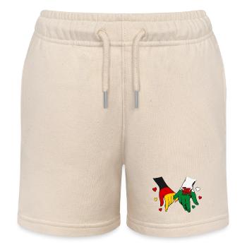 Deutschland_Wales_Flagge_Haendehalten - Short de jogging enfant bio Stanley/Stella - écru doux - Devant