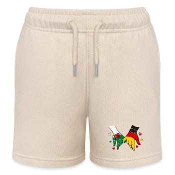 Wales_Deutschland_Flagge_Haendehalten_used - Short de jogging enfant bio Stanley/Stella - écru doux - Devant