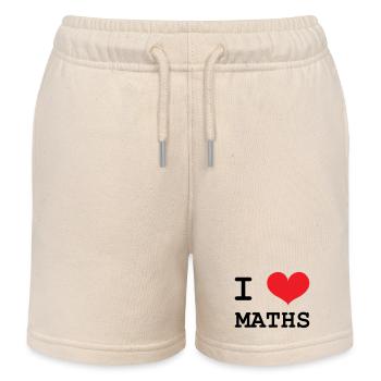 I Love Maths: Passion Mathematics T-Shirt - Kinder Organic Joggingshorts Mini Bolter von Stanley/Stella - Natur - Vorne