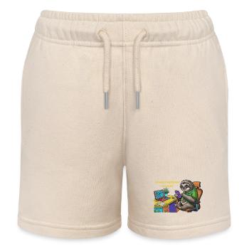 Fleißiges Faultier Büroalltag: Wartezeit... - Kinder Organic Joggingshorts Mini Bolter von Stanley/Stella - Natur - Vorne