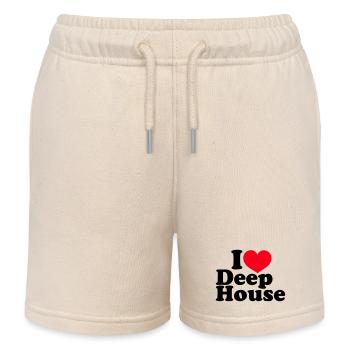 J’adore le deep house - Short de jogging enfant bio Stanley/Stella - écru doux - Devant