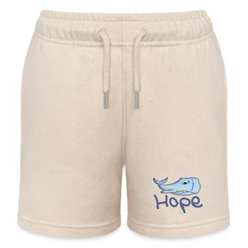 Hope der kranke Wal  Buckelwal als cartoon - Kinder Organic Joggingshorts Mini Bolter von Stanley/Stella - Natur - Vorne