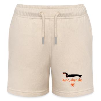 Kurze Worte, Großes Herz - Kinder Organic Joggingshorts Mini Bolter von Stanley/Stella - Natur - Vorne