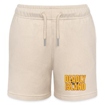 Island Bold Text - Kids Organic Sweat Shorts by Stanley/Stella - soft Ecru - Front