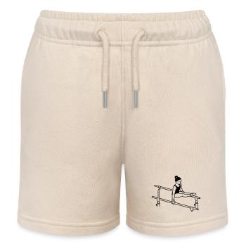gymnastics - Kids Organic Sweat Shorts by Stanley/Stella - soft Ecru - Front