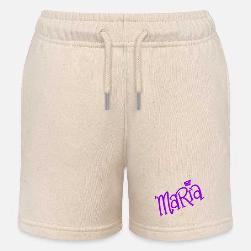 Maria - Short de jogging enfant bio Stanley/Stella - écru doux