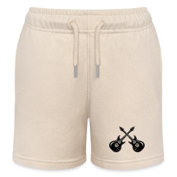 Electric Guitar - Kids Organic Sweat Shorts by Stanley/Stella - soft Ecru - Front