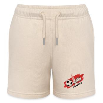 Marokko Fußball Marokkanisches Fantrikot Marokko - Kinder Organic Joggingshorts Mini Bolter von Stanley/Stella - Natur - Vorne