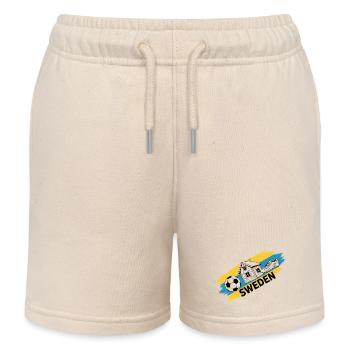 Schweden Fußball Schweden Fußball Fantrikot - Kinder Organic Joggingshorts Mini Bolter von Stanley/Stella - Natur - Vorne