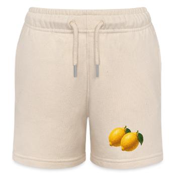 Zitronen Pinselkunst - Kinder Organic Joggingshorts Mini Bolter von Stanley/Stella - Natur - Vorne