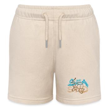 Turtle - Kids Organic Sweat Shorts by Stanley/Stella - soft Ecru - Front