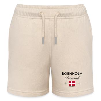 Bornholm Denmark Coordinates Travel Souvenir - Kids Organic Sweat Shorts by Stanley/Stella - soft Ecru - Front
