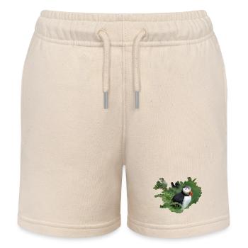 Papageientaucher, klein, bunt, unvergesslich - Kinder Organic Joggingshorts Mini Bolter von Stanley/Stella - Natur - Vorne