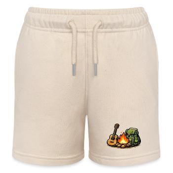 Lagerfeuer Gitarre Abenteuer - Kinder Organic Joggingshorts Mini Bolter von Stanley/Stella - Natur - Vorne